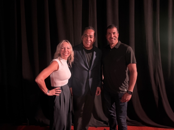 Amy and Tzahi Arbeli with speaker Tim Storey at the 2026 NVision Nevada Realtors summit