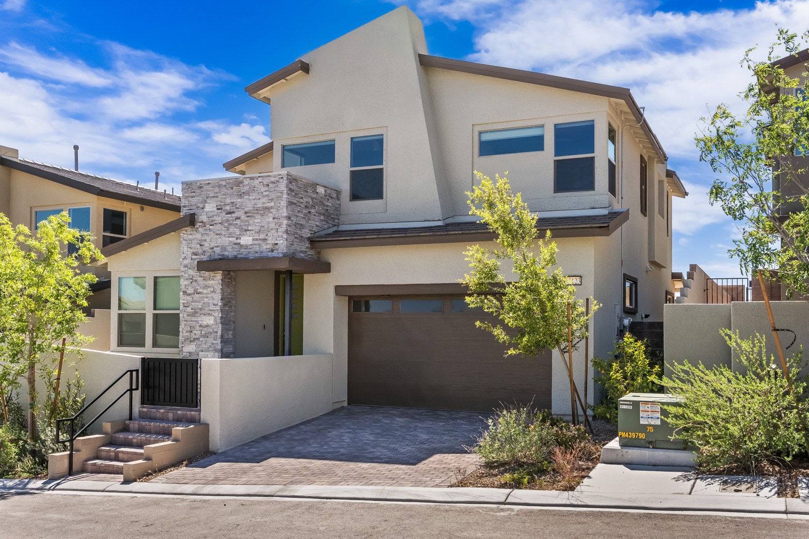 12123 Glentana View St — front exterior of the 2023 Redpoint home in Summerlin