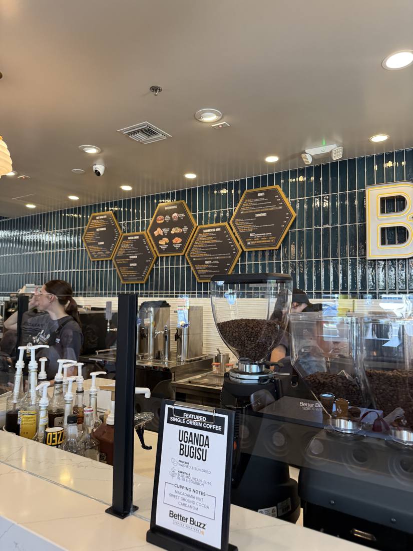 Fresh pastry case at Better Buzz Coffee Summerlin
