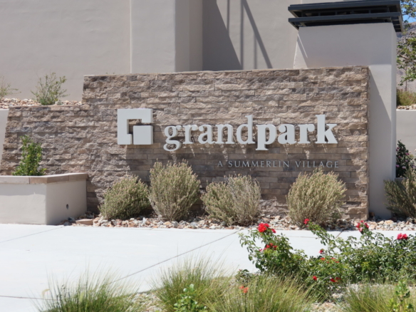 Grand Park village entrance in Summerlin, Las Vegas