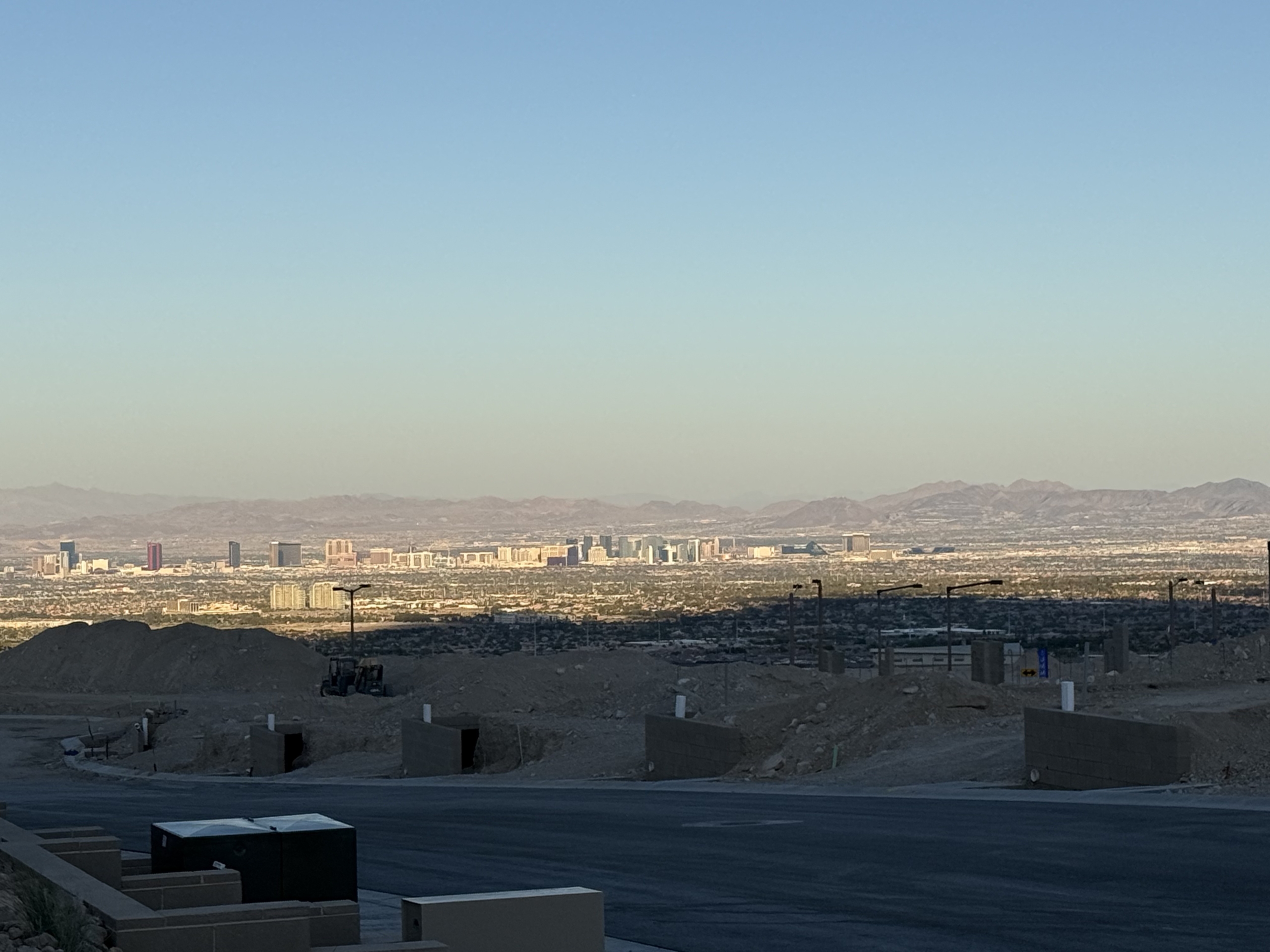 View of the Las Vegas Strip skyline from the elevation at La Madre Peaks in Summerlin West
