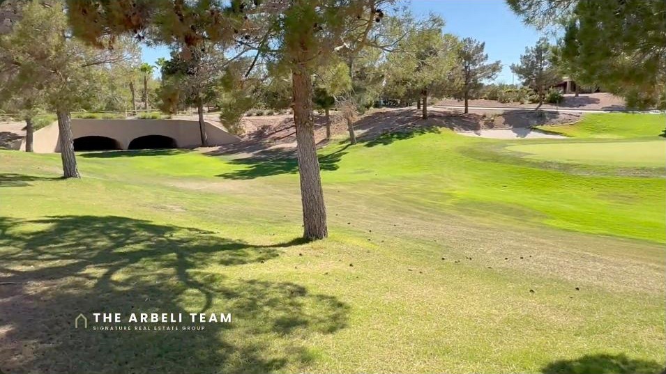 Renovated Sun City Summerlin single story backing the 9th hole at Highland Falls golf course