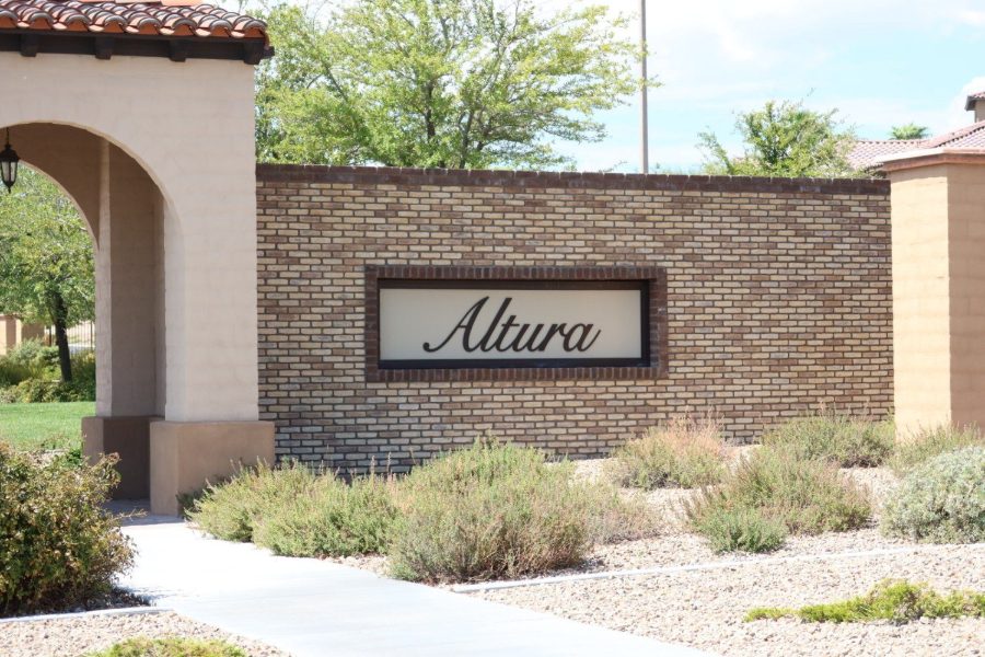 The Altura entrance in The Paseos, Summerlin