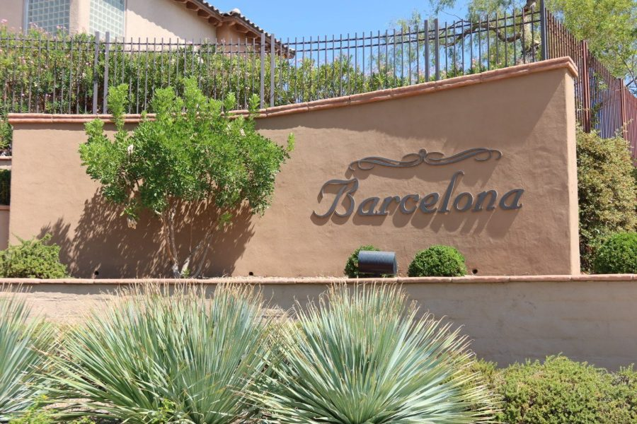 The Barcelona entrance in The Paseos, Summerlin