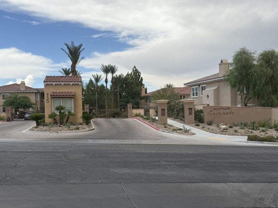 The gated entrance to Coronado in The Paseos, Summerlin