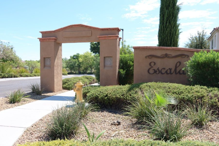 The Escala entrance in The Paseos, Summerlin