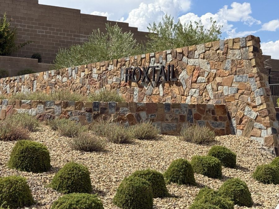 The Foxtail entrance monument in Stonebridge, Summerlin