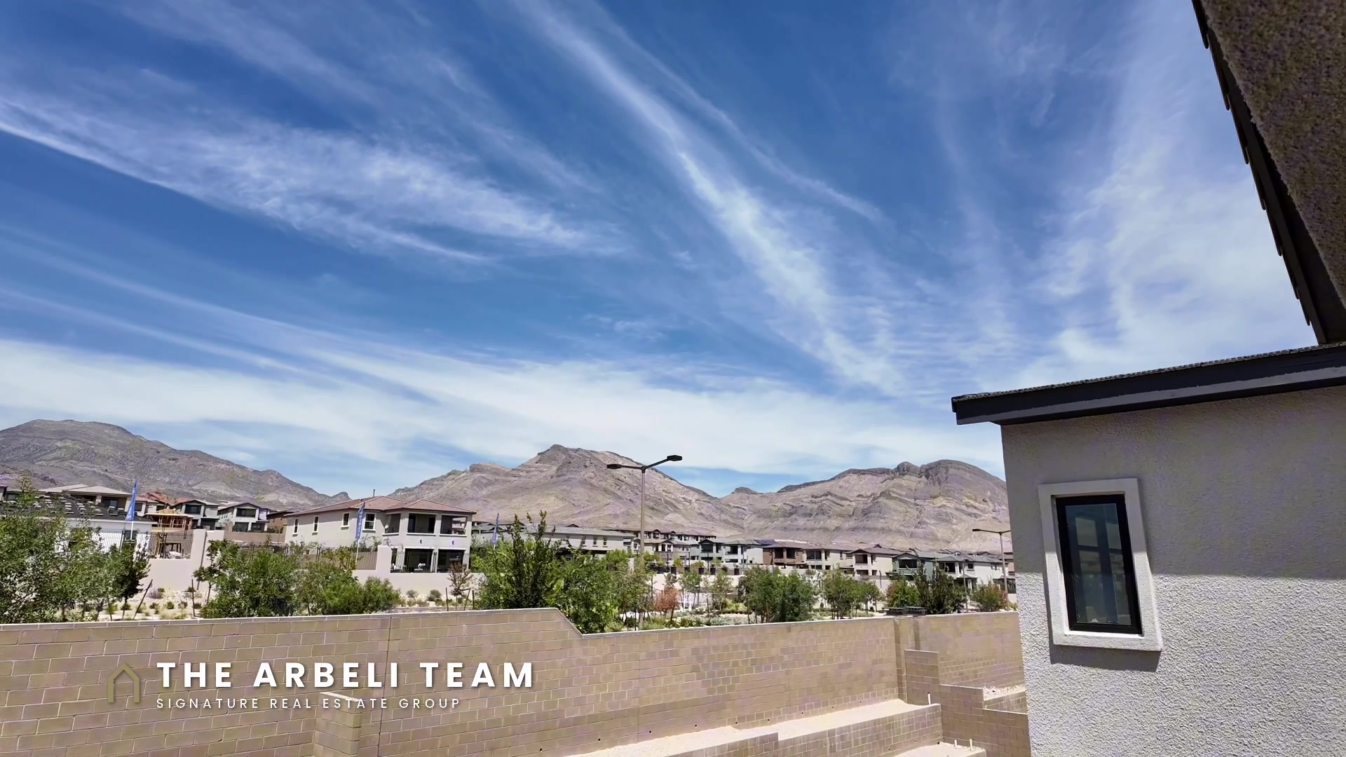 View from the private covered deck off the primary suite in Summerlin West