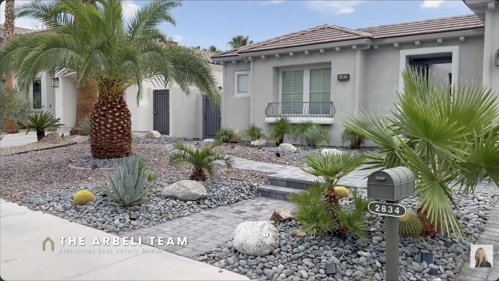 Red Rock Country Club homes for sale – renovated single-story front exterior in Summerlin, Las Vegas