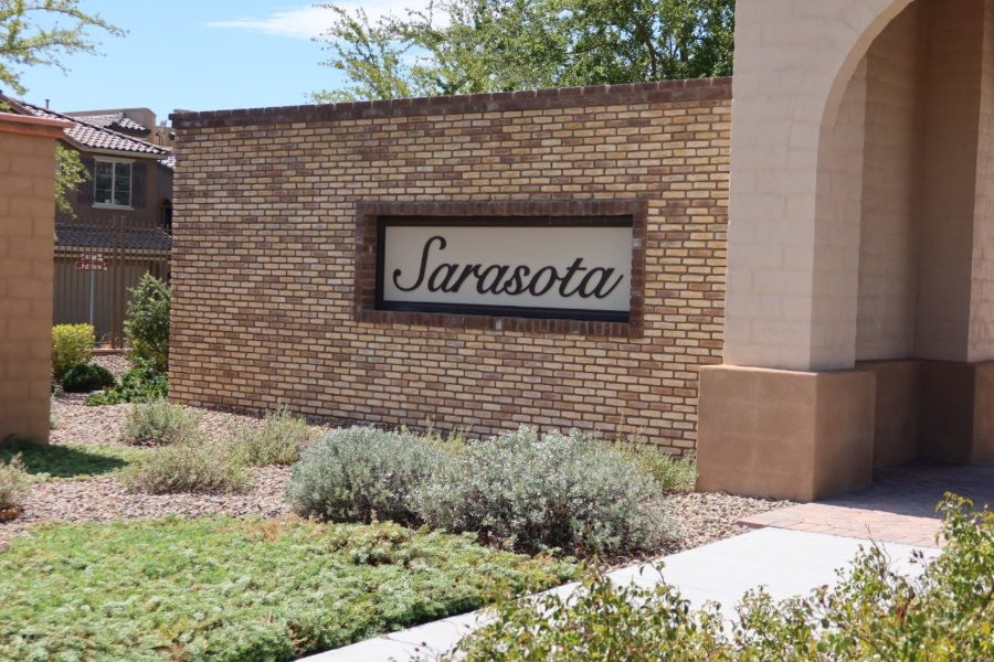 The Sarasota entrance in The Paseos, Summerlin