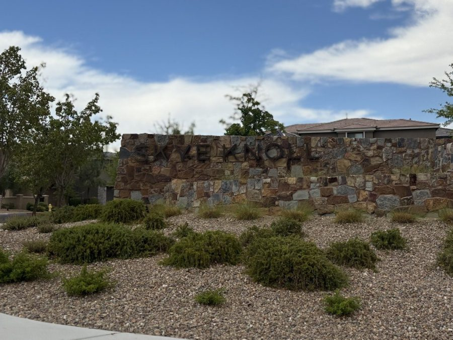 The Skye Knoll entrance monument in Stonebridge, Summerlin