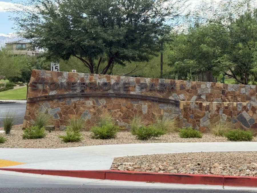 Stonebridge Park entrance monument in the Stonebridge village of Summerlin