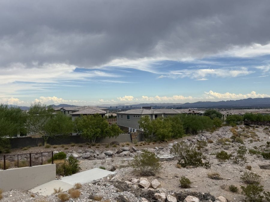 A natural desert wash and preserved open space directly behind homes in Stonebridge, Summerlin