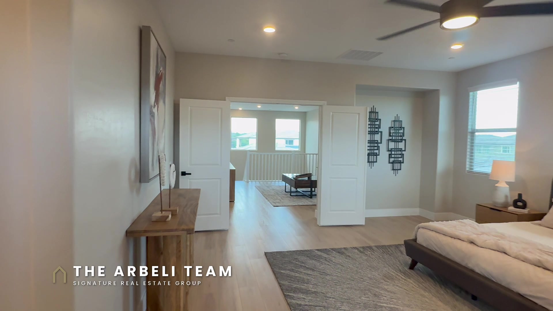 Primary suite with private covered terrace in a Stonebridge Summerlin West home