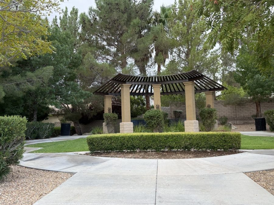 A gazebo in a common area of The Paseos, Summerlin