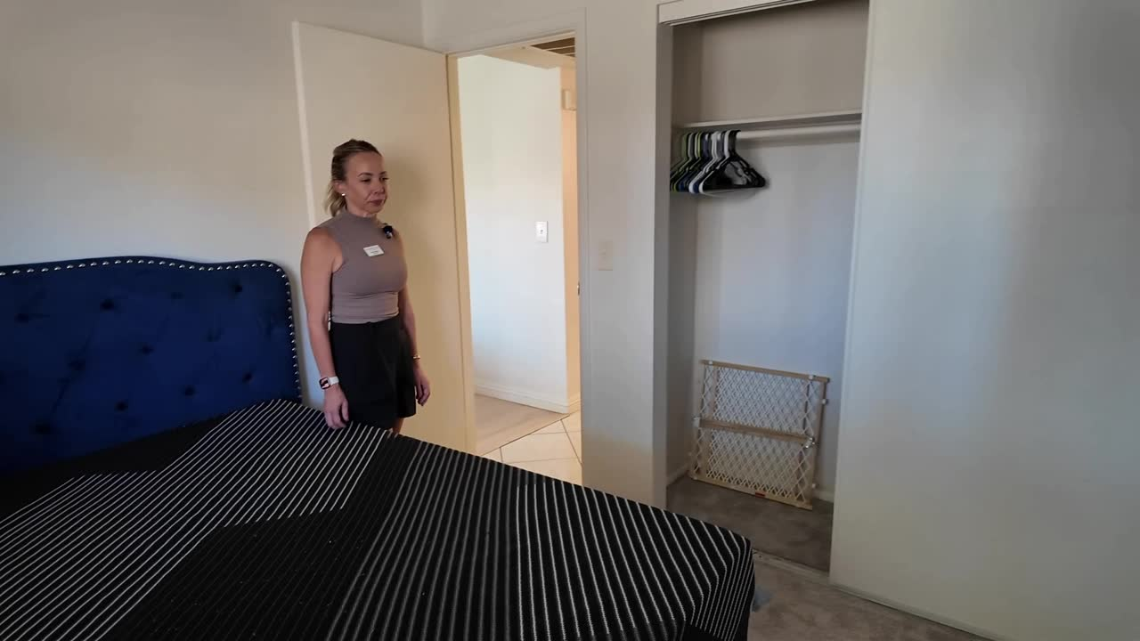 Second bedroom with bypass closet at 4274 Rollingstone Drive, Las Vegas home under $250K