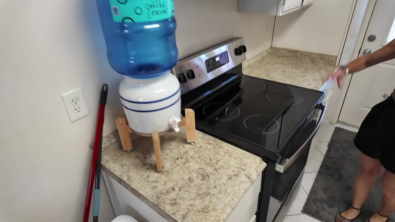 Kitchen with newer electric range and pantry at 4274 Rollingstone Drive, Spring Valley Las Vegas