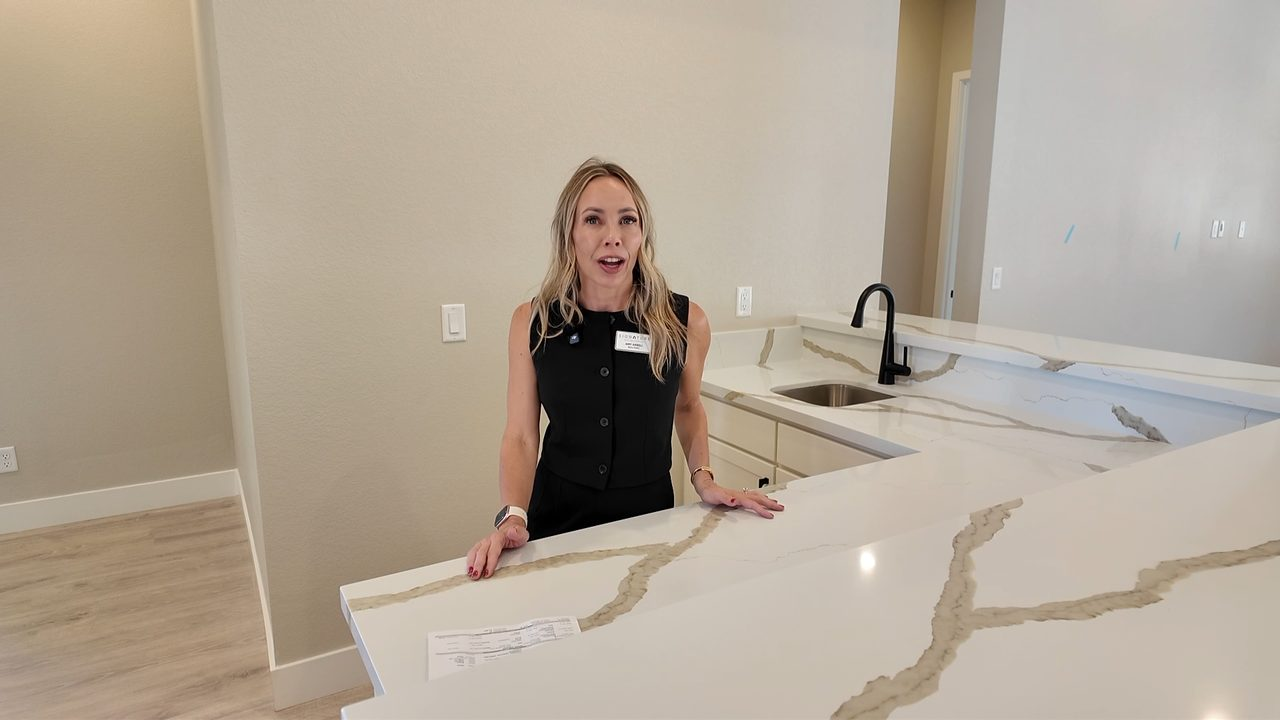Built-in wet bar off the great room in the Liberty at Ashland at Summerlin, new construction Summerlin West