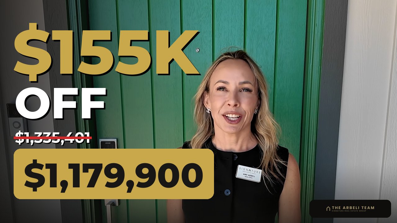 Price cuts on new construction homes in Summerlin: the Frontier at Ashland at Summerlin, $155,000 below its original price as of filming