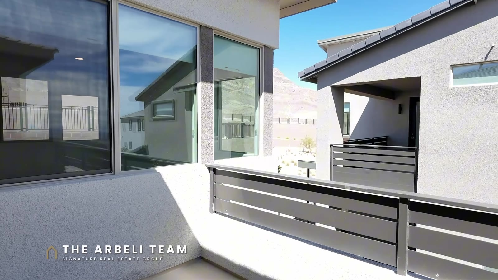 Mirador, an open-air deck off the upstairs loft, at a move-in ready Tri Pointe home in Aberdeen, Summerlin West